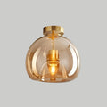 Vintage Glass Semi-Flush Ceiling Light for Entryway | Desfino