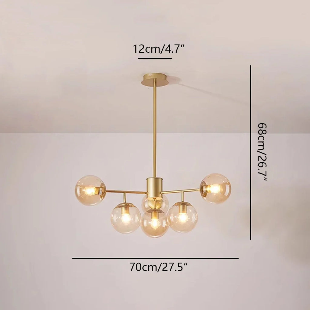 Camilla Glass Chandelier for Living Room | Desfino