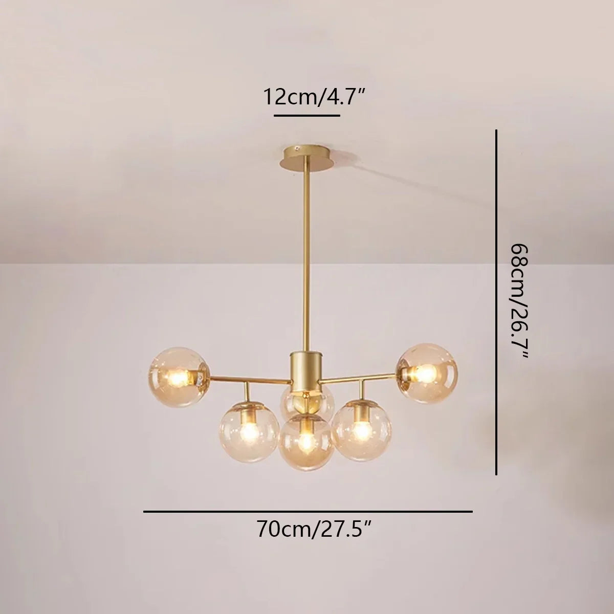 Camilla Glass Chandelier for Living Room | Desfino