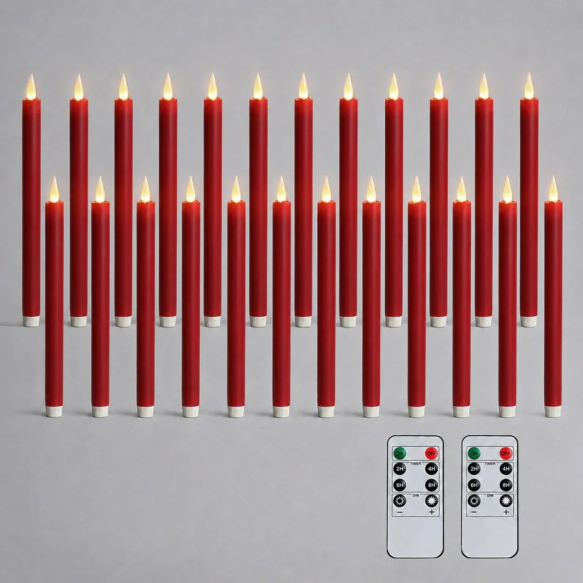 Flameless Taper Candle 24 Pack × 16 | Desfino