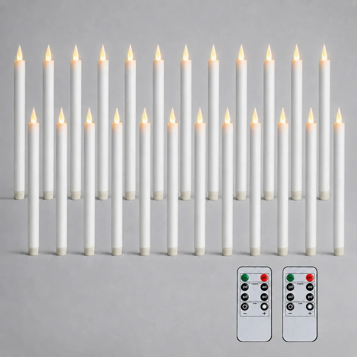 Flameless Taper Candle 24 Pack × 16 | Desfino