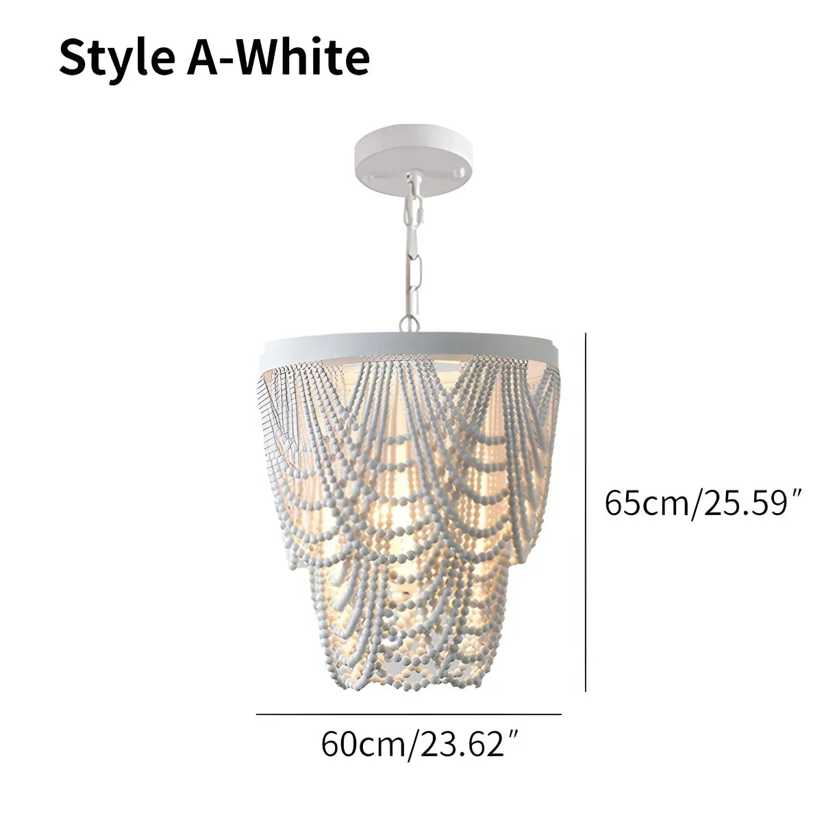 Retro Wooden Bead Chandelier for Dining Room | Desfino