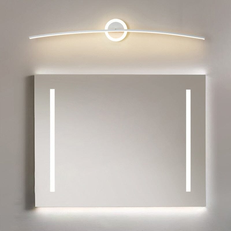 MirroLux LED-vegglampe til bad - slank, myk nedoverrettet belysning - Desfino