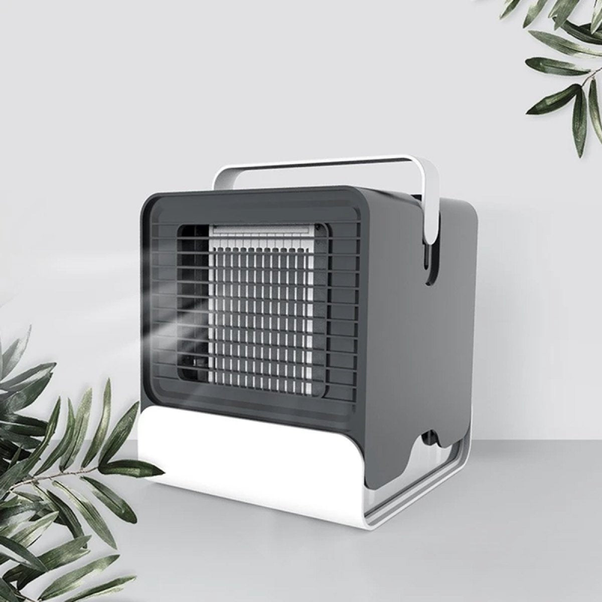 Mini aparat de aer condiționat portabil BreezeWave — Ventilator silențios cu 4 pale - Desfino