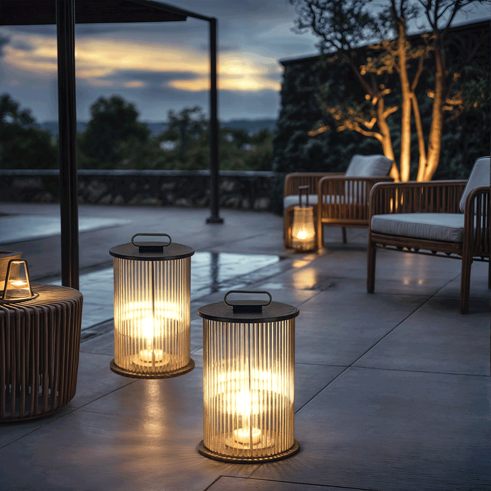 Marinell vanntett hagelanterne — Varmt LED-lys - Desfino