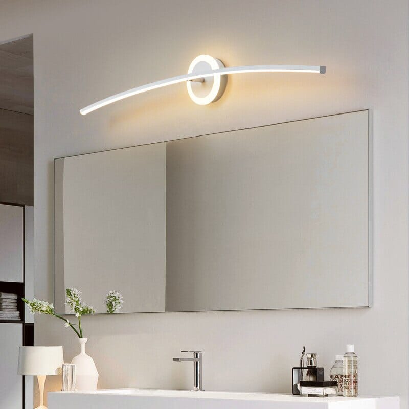 MirroLux LED-vegglampe til bad - slank, myk nedoverrettet belysning - Desfino