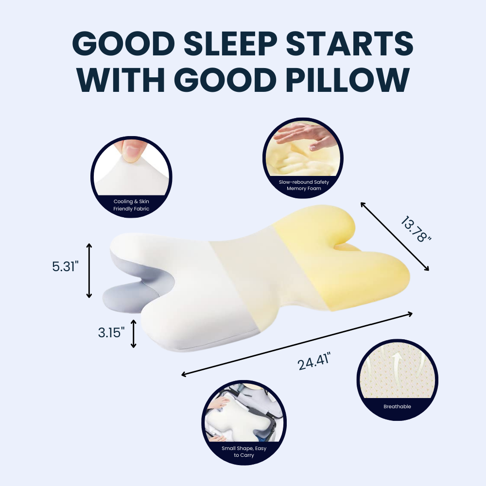Almohada cervical de espuma viscoelástica LumaRest - soporte ergonómico para el cuello - Desfino