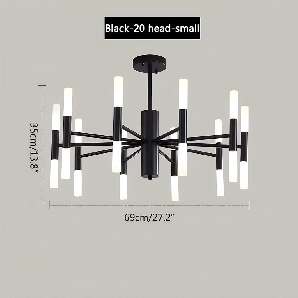 Adjustable Round Tube Chandelier | Desfino