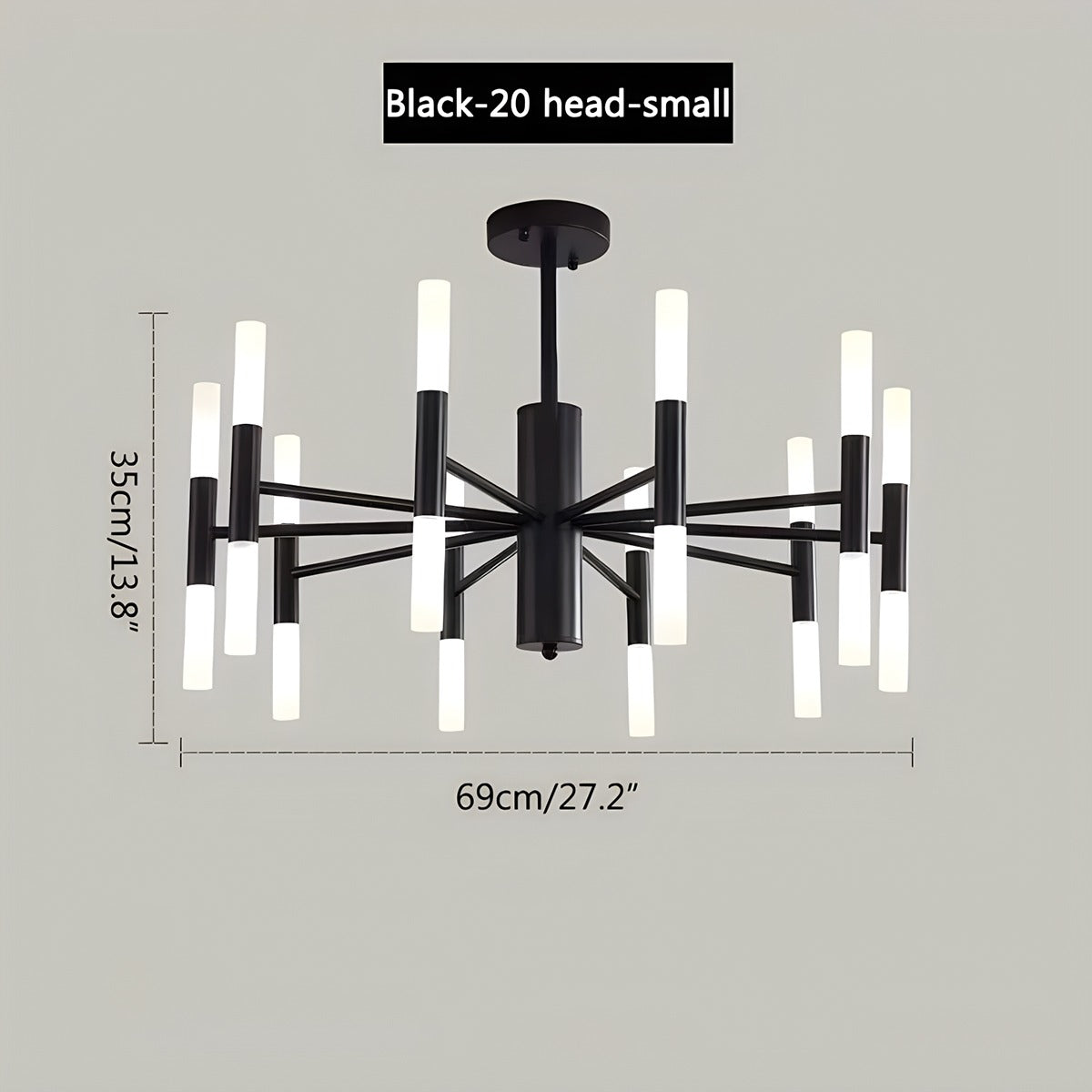 Adjustable Round Tube Chandelier | Desfino