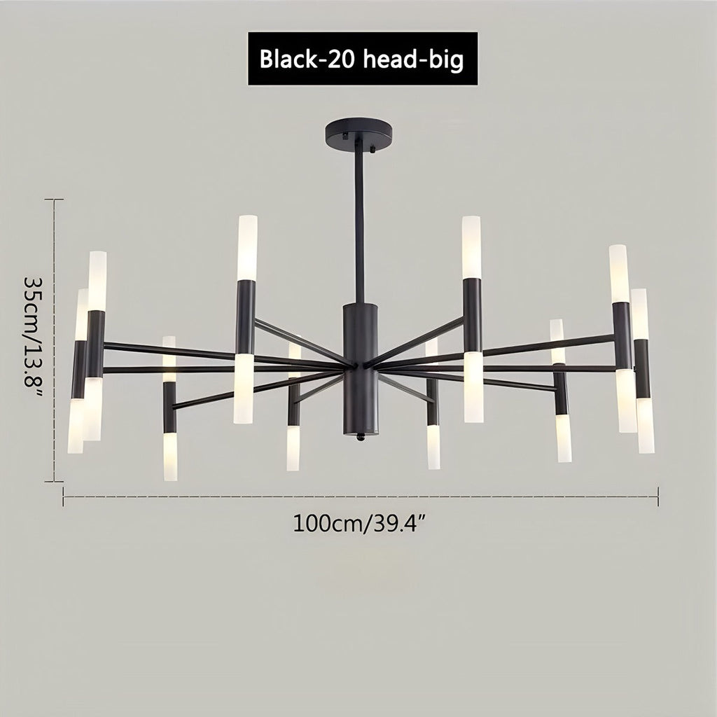 Adjustable Round Tube Chandelier | Desfino