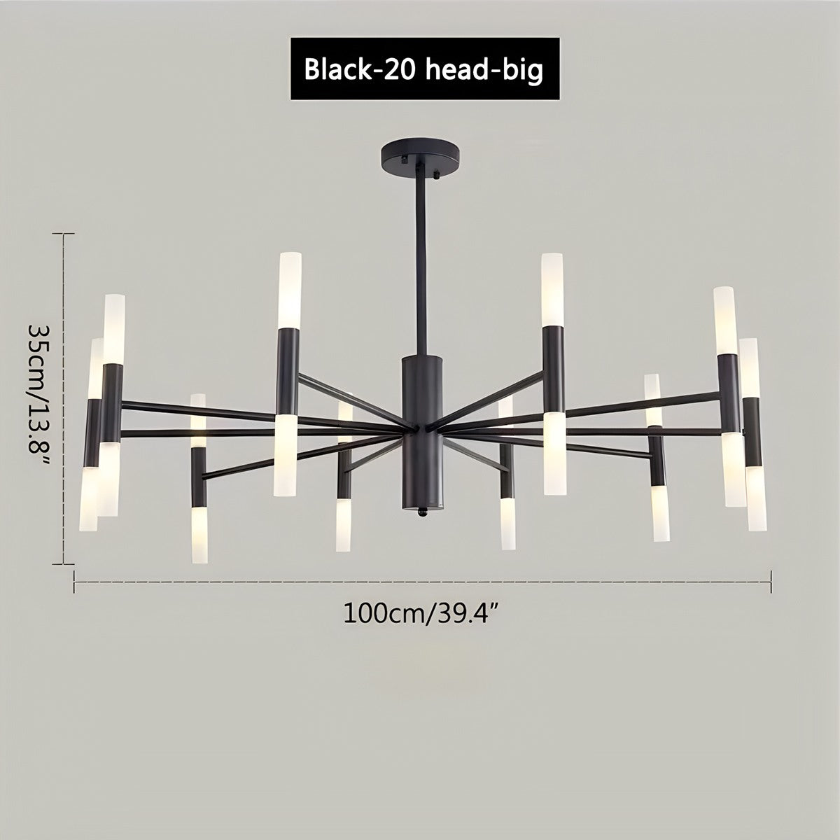 Adjustable Round Tube Chandelier | Desfino