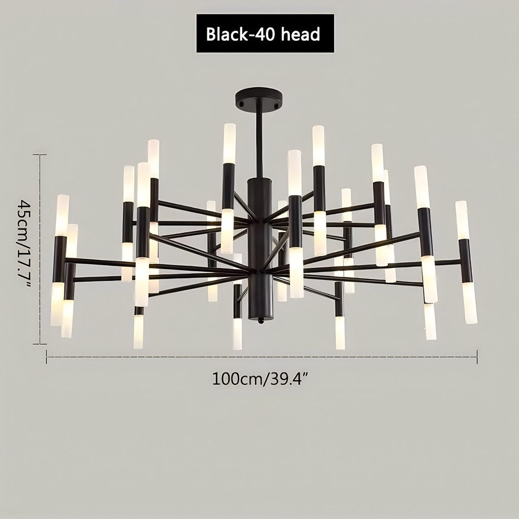 Adjustable Round Tube Chandelier | Desfino