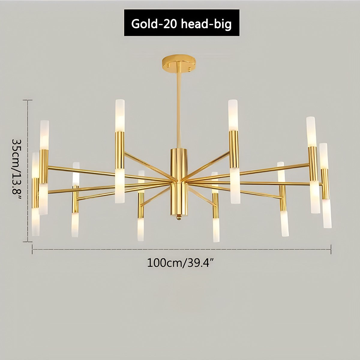 Adjustable Round Tube Chandelier | Desfino