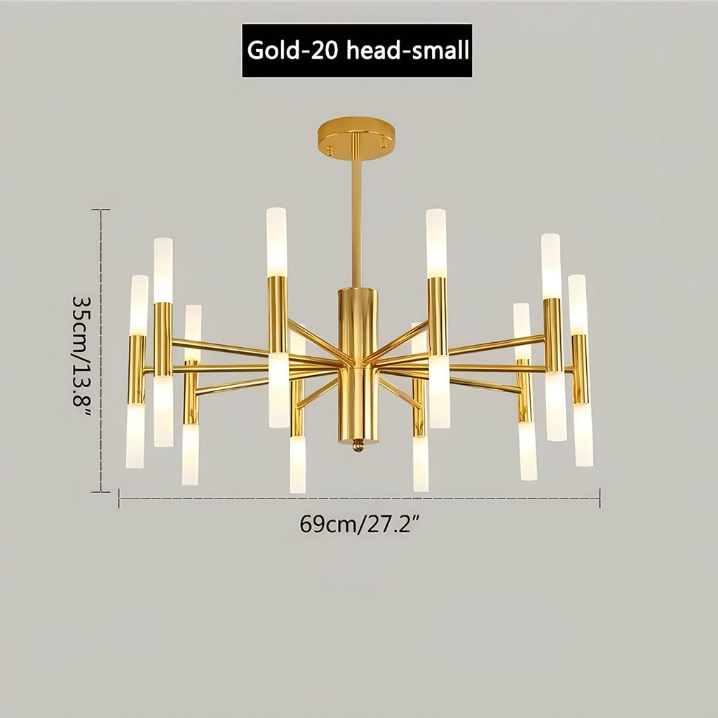 Adjustable Round Tube Chandelier | Desfino