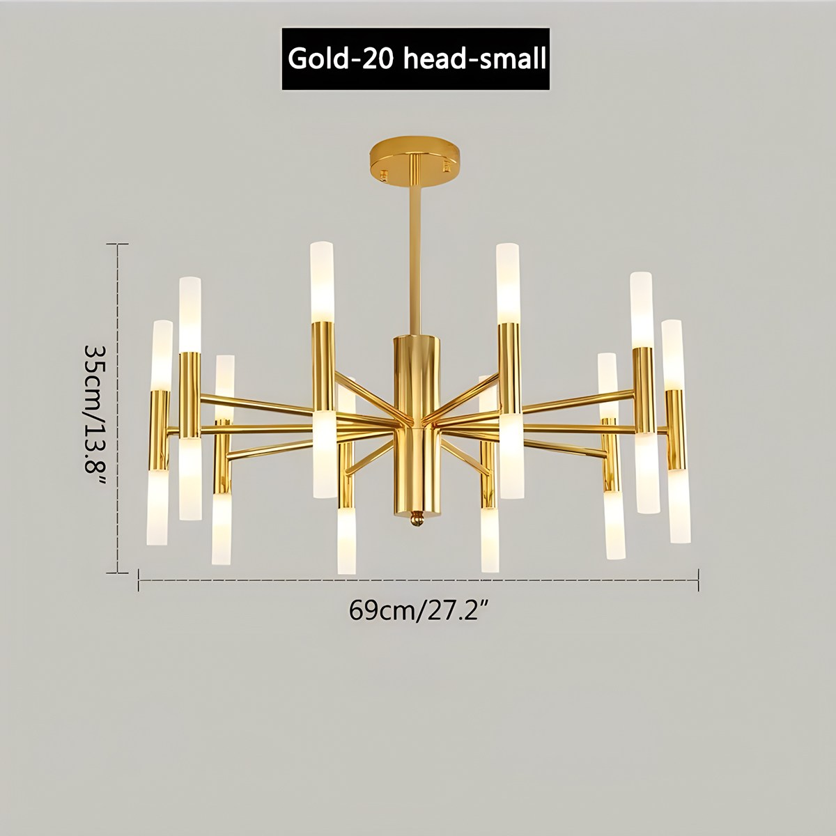 Adjustable Round Tube Chandelier | Desfino