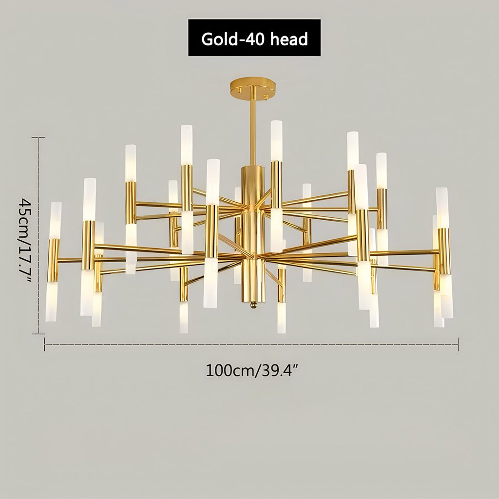 Adjustable Round Tube Chandelier | Desfino