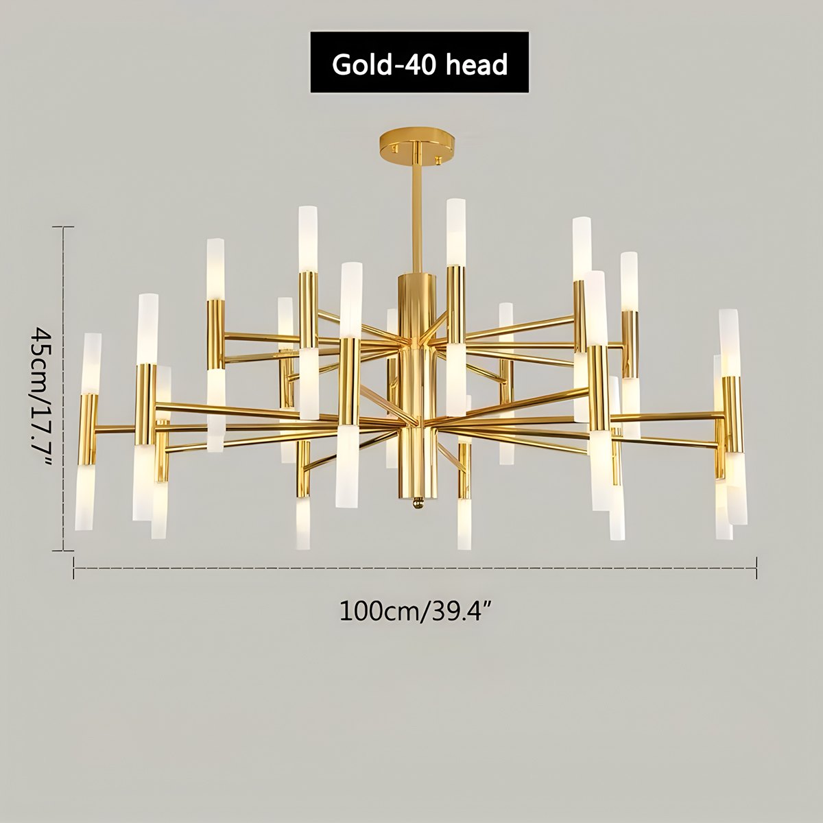 Adjustable Round Tube Chandelier | Desfino