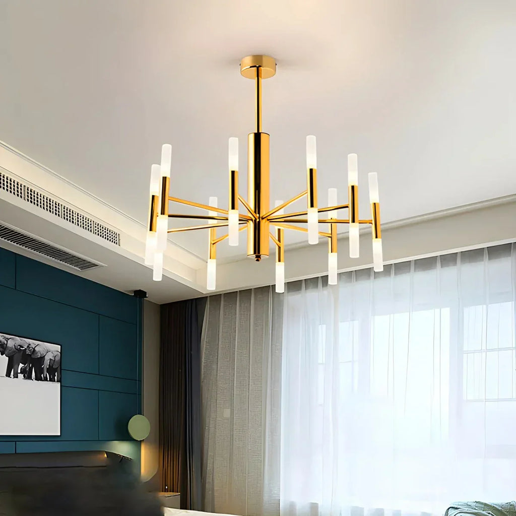 Adjustable Round Tube Chandelier | Desfino