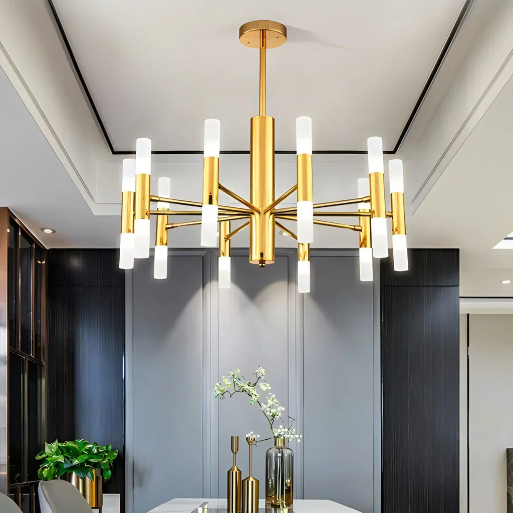 Adjustable Round Tube Chandelier | Desfino