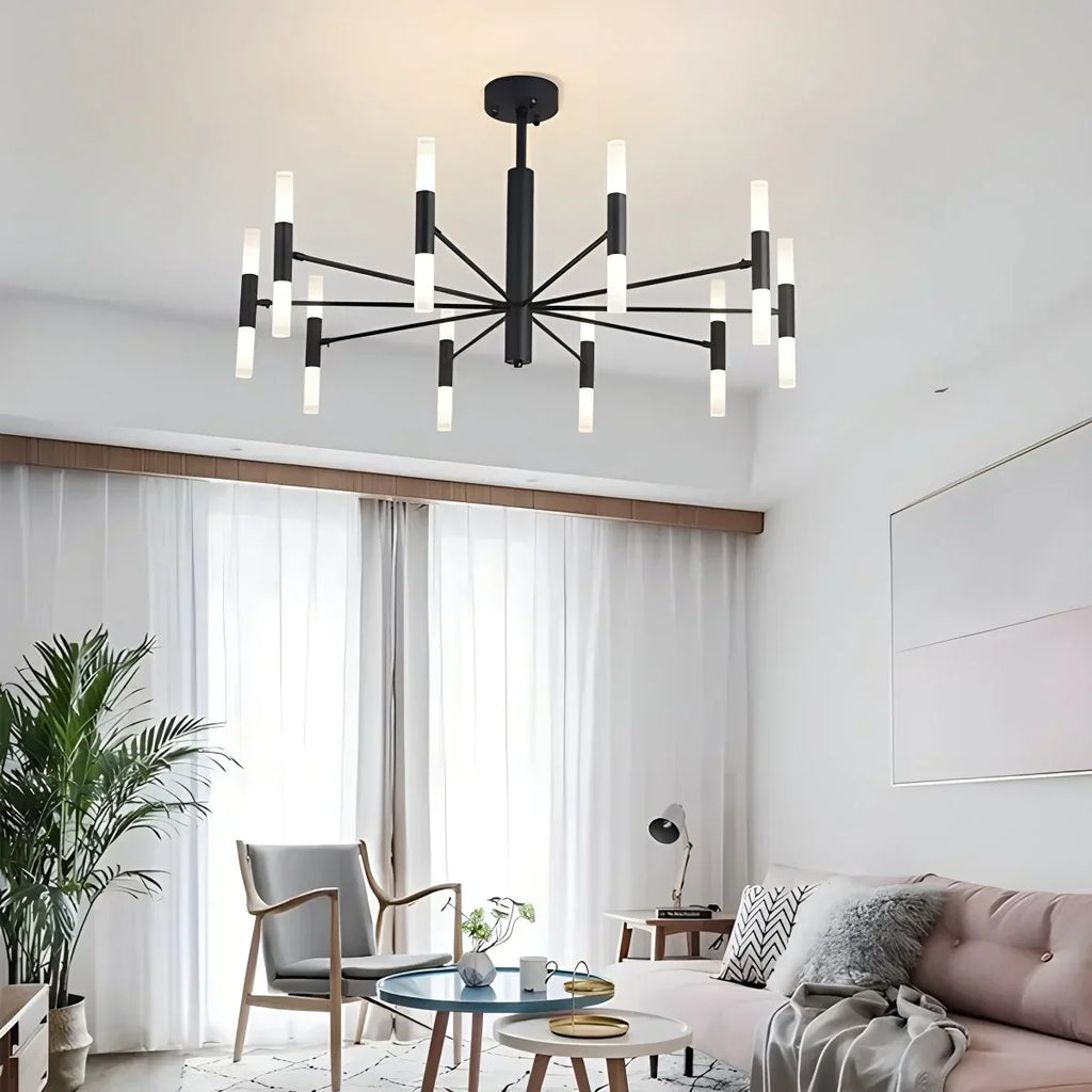 Adjustable Round Tube Chandelier | Desfino