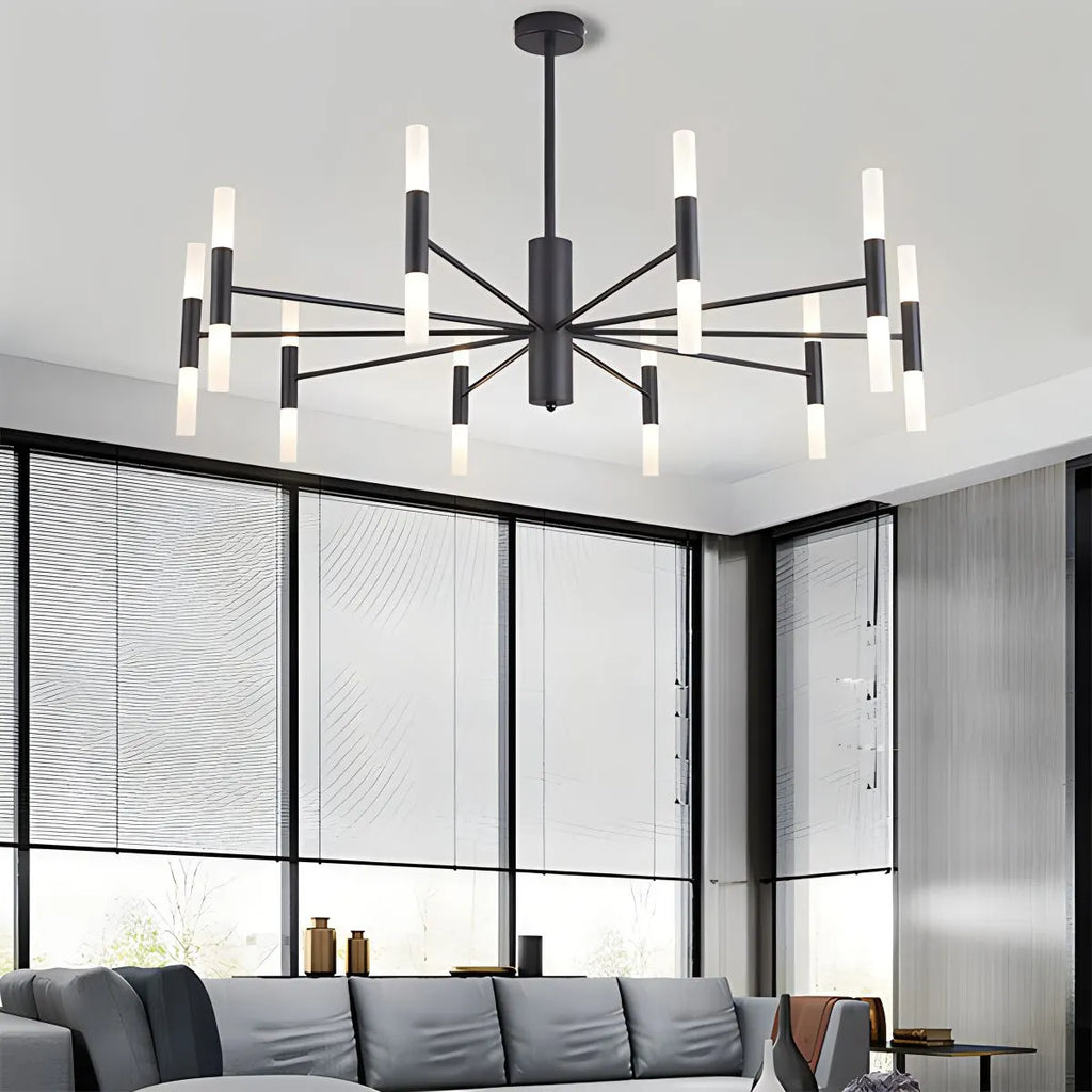 Adjustable Round Tube Chandelier | Desfino