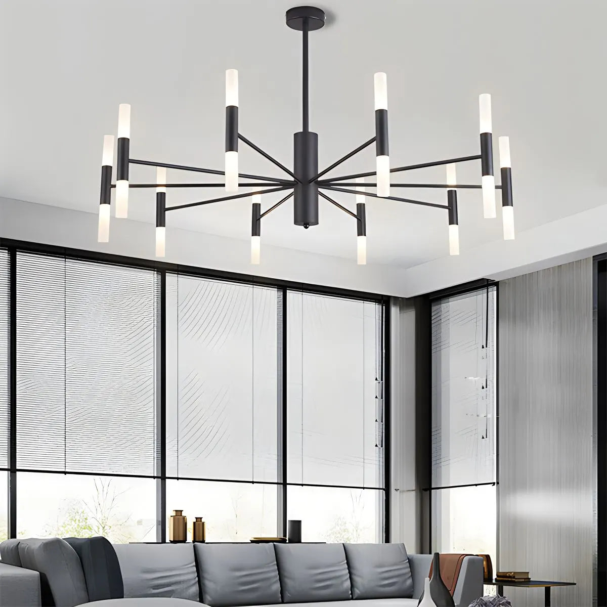 Adjustable Round Tube Chandelier | Desfino