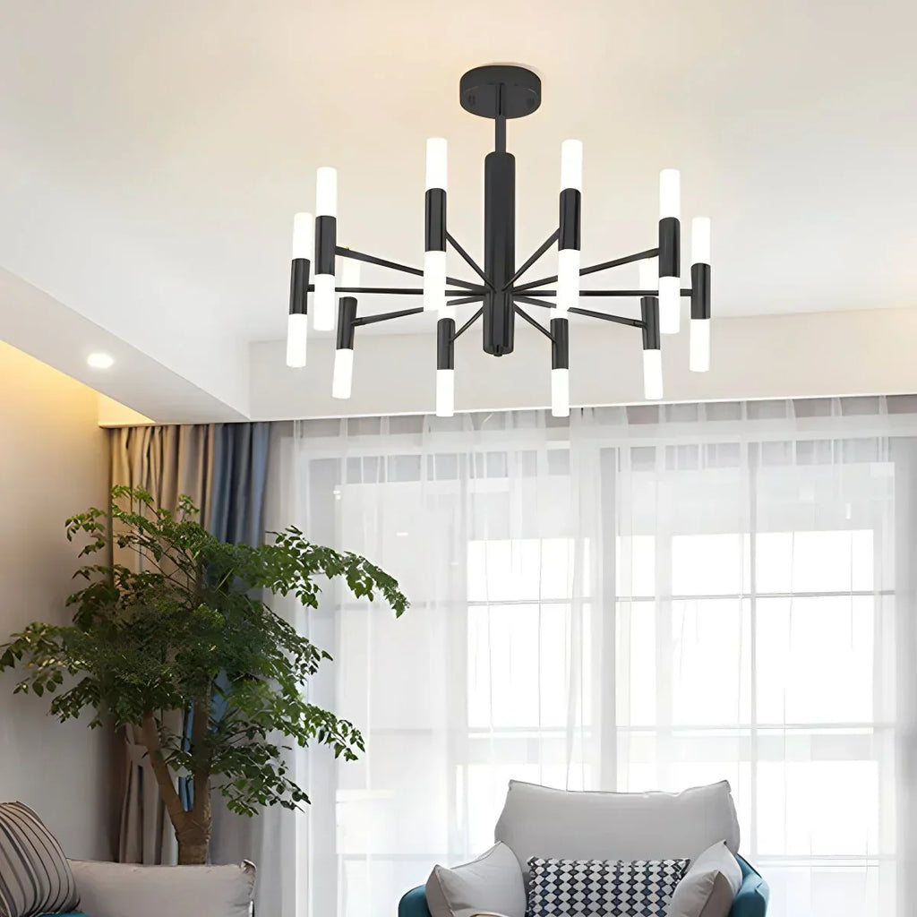 Adjustable Round Tube Chandelier | Desfino