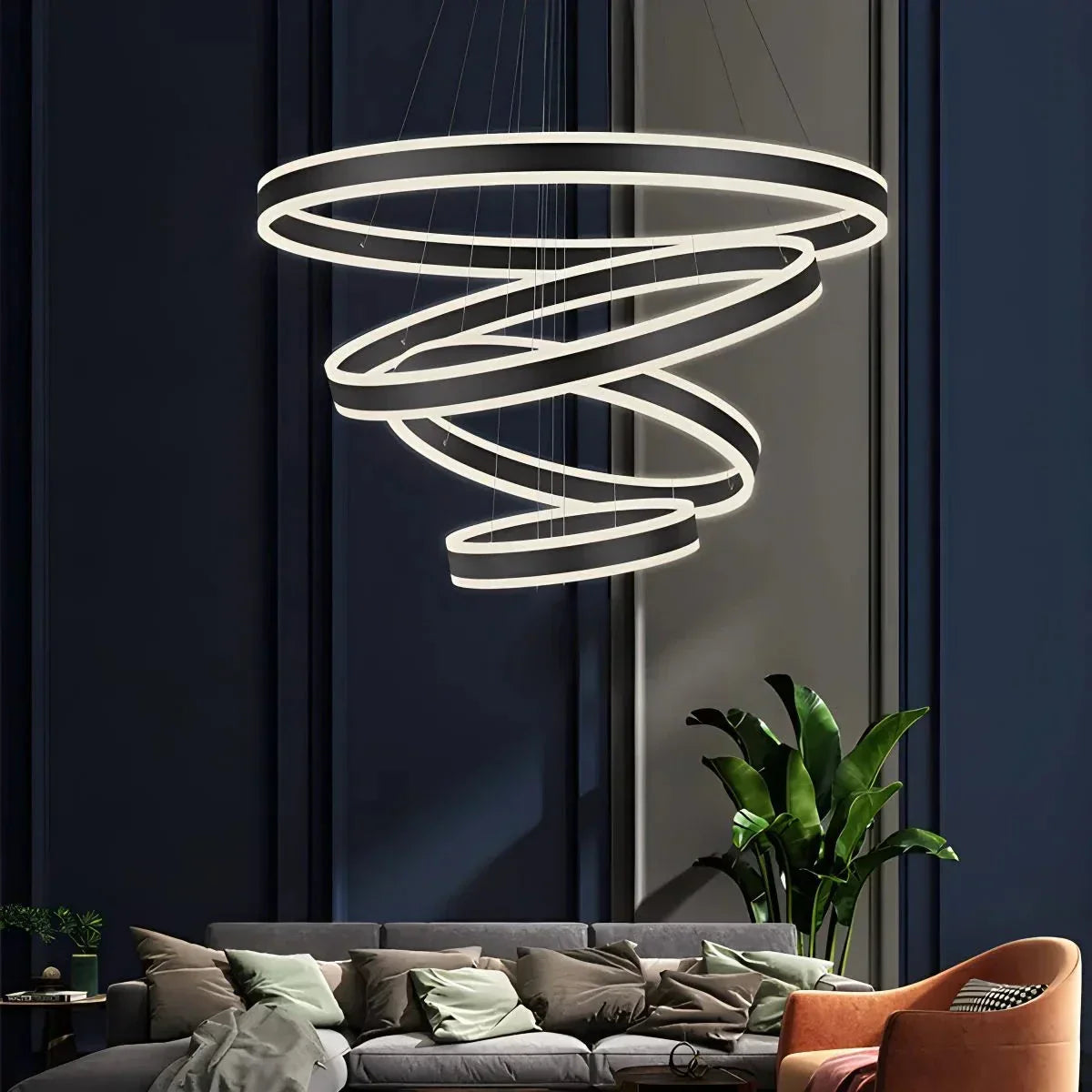 Circle Layered Living Room Chandelier | Desfino