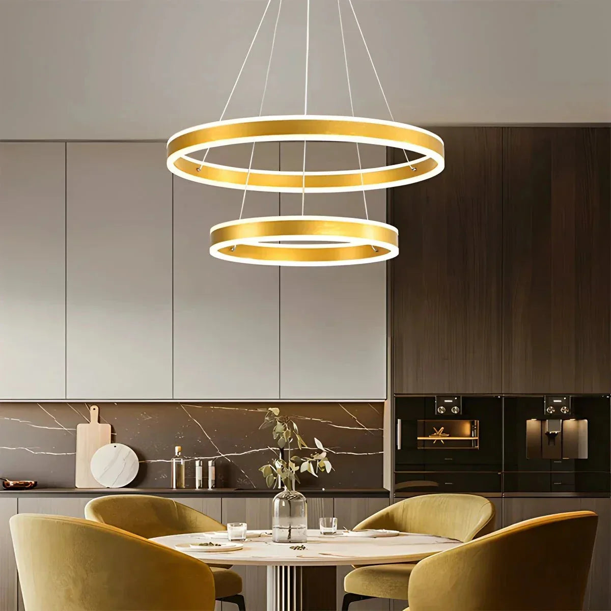 Circle Layered Living Room Chandelier | Desfino