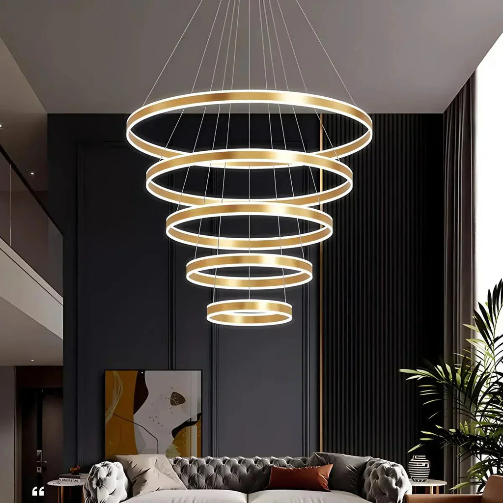 Circle Layered Living Room Chandelier | Desfino