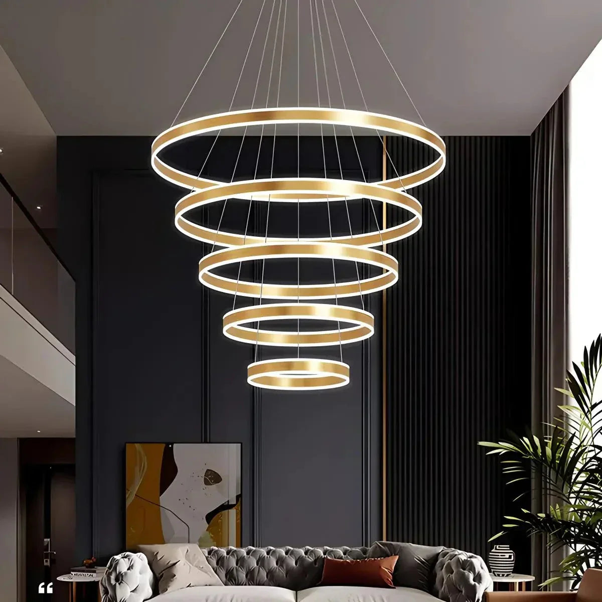 Circle Layered Living Room Chandelier | Desfino