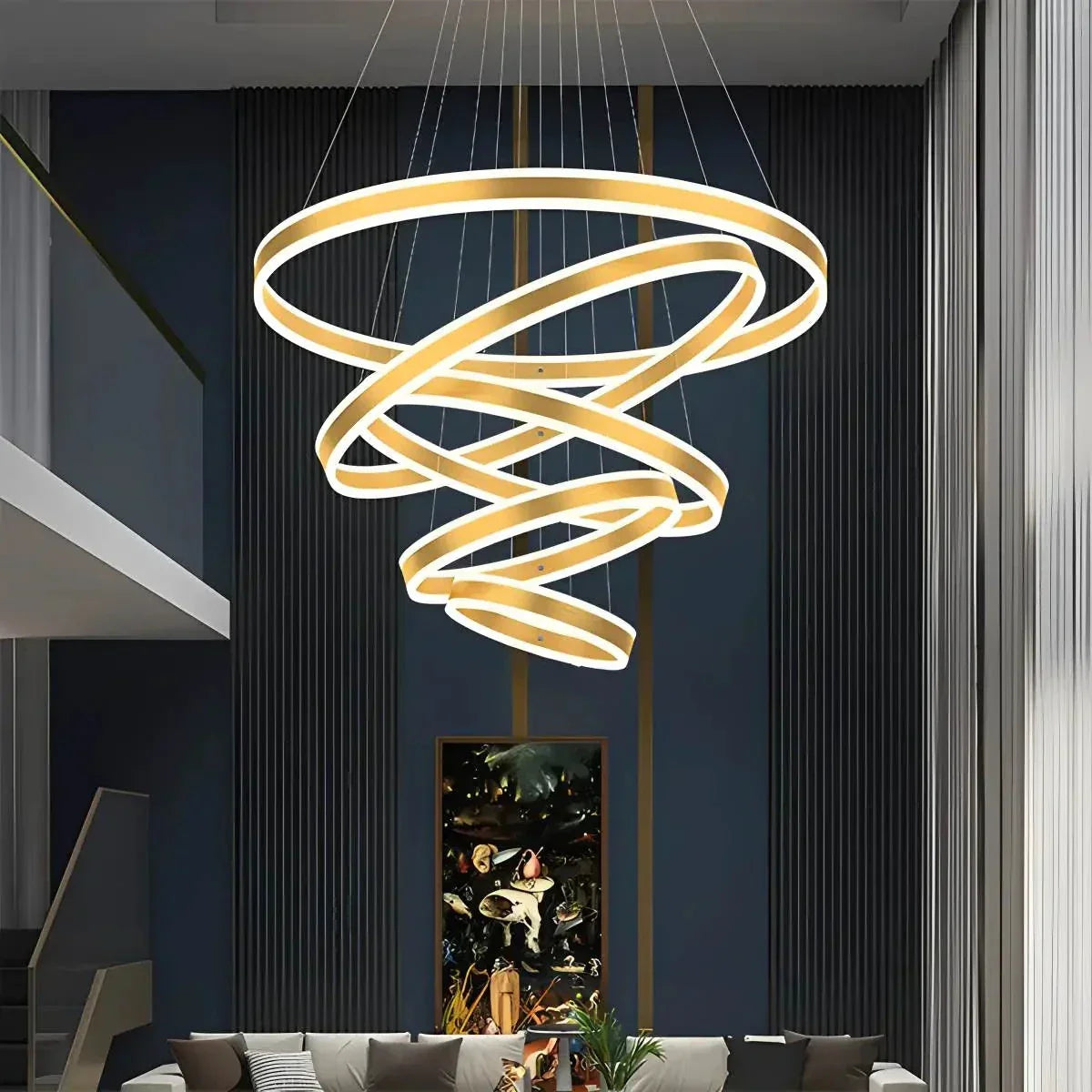 Circle Layered Living Room Chandelier | Desfino