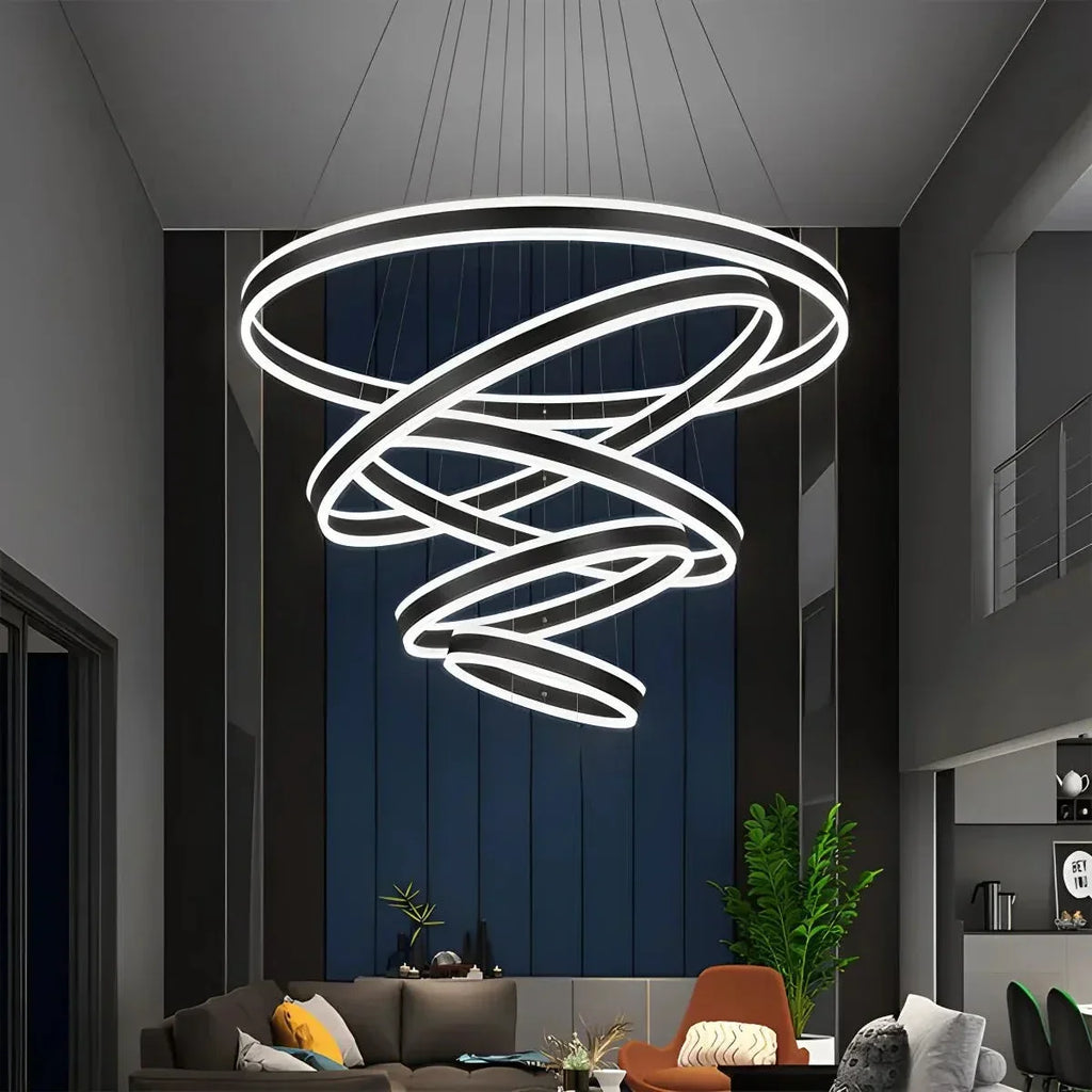 Circle Layered Living Room Chandelier | Desfino