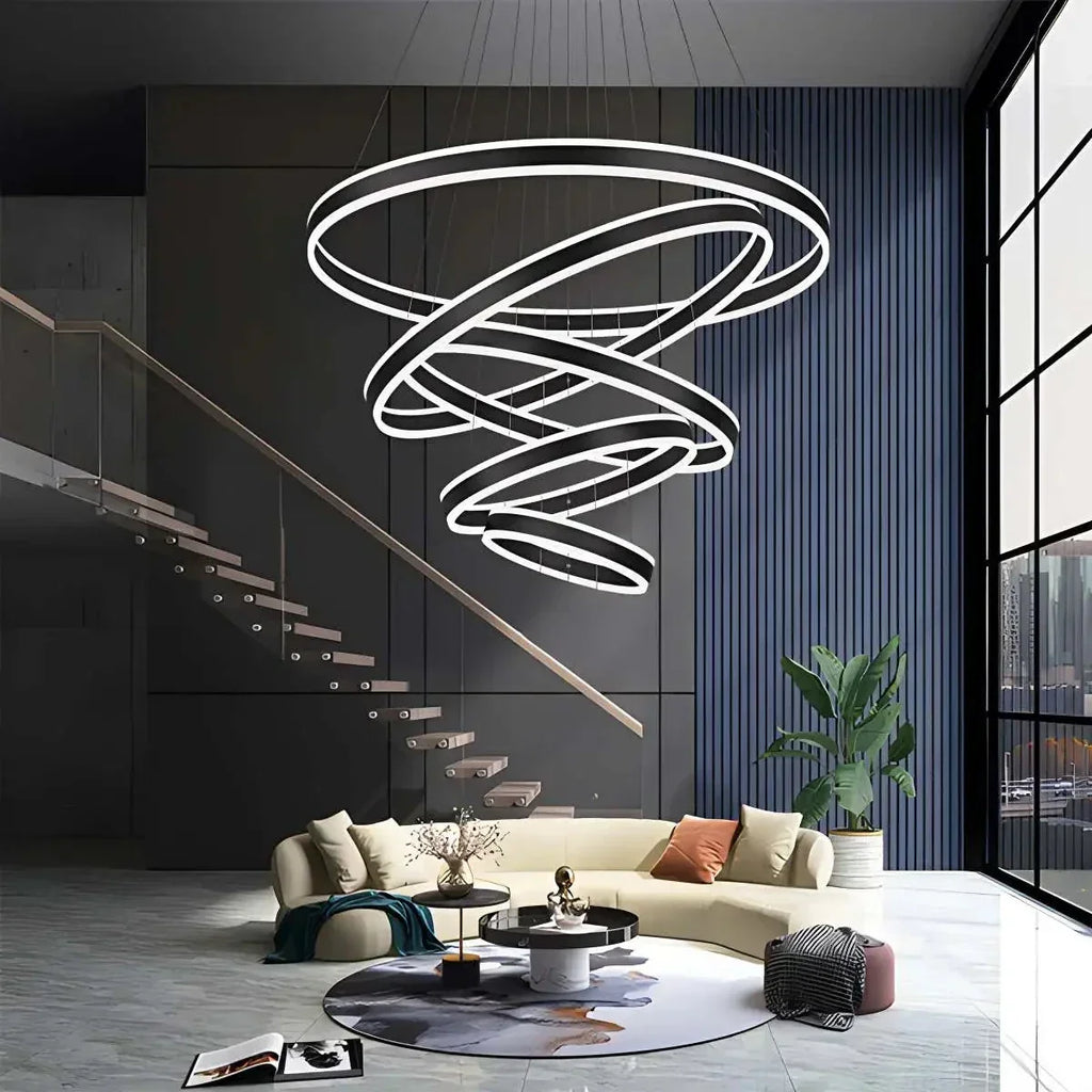 Circle Layered Living Room Chandelier | Desfino