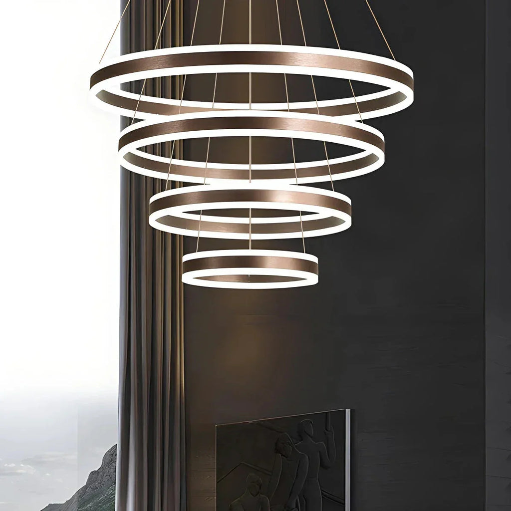 Circle Layered Living Room Chandelier | Desfino