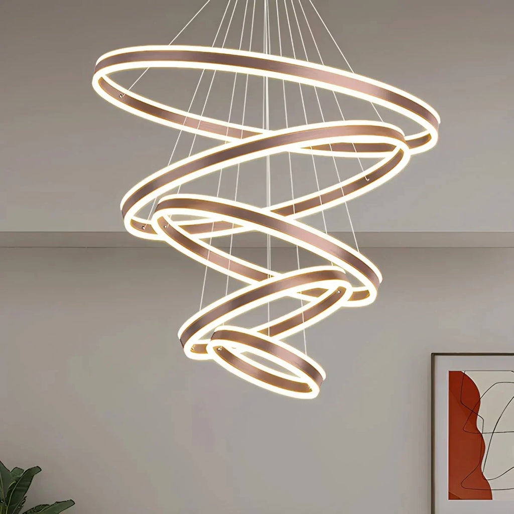 Circle Layered Living Room Chandelier | Desfino