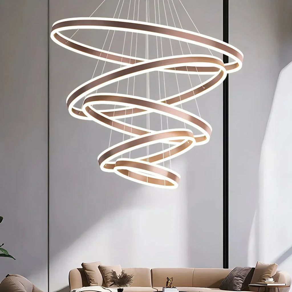 Circle Layered Living Room Chandelier | Desfino