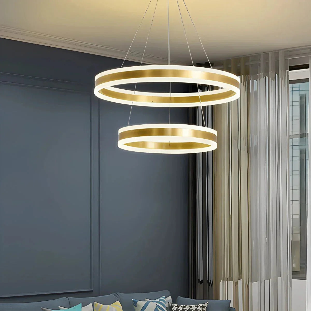 Circle Layered Living Room Chandelier | Desfino