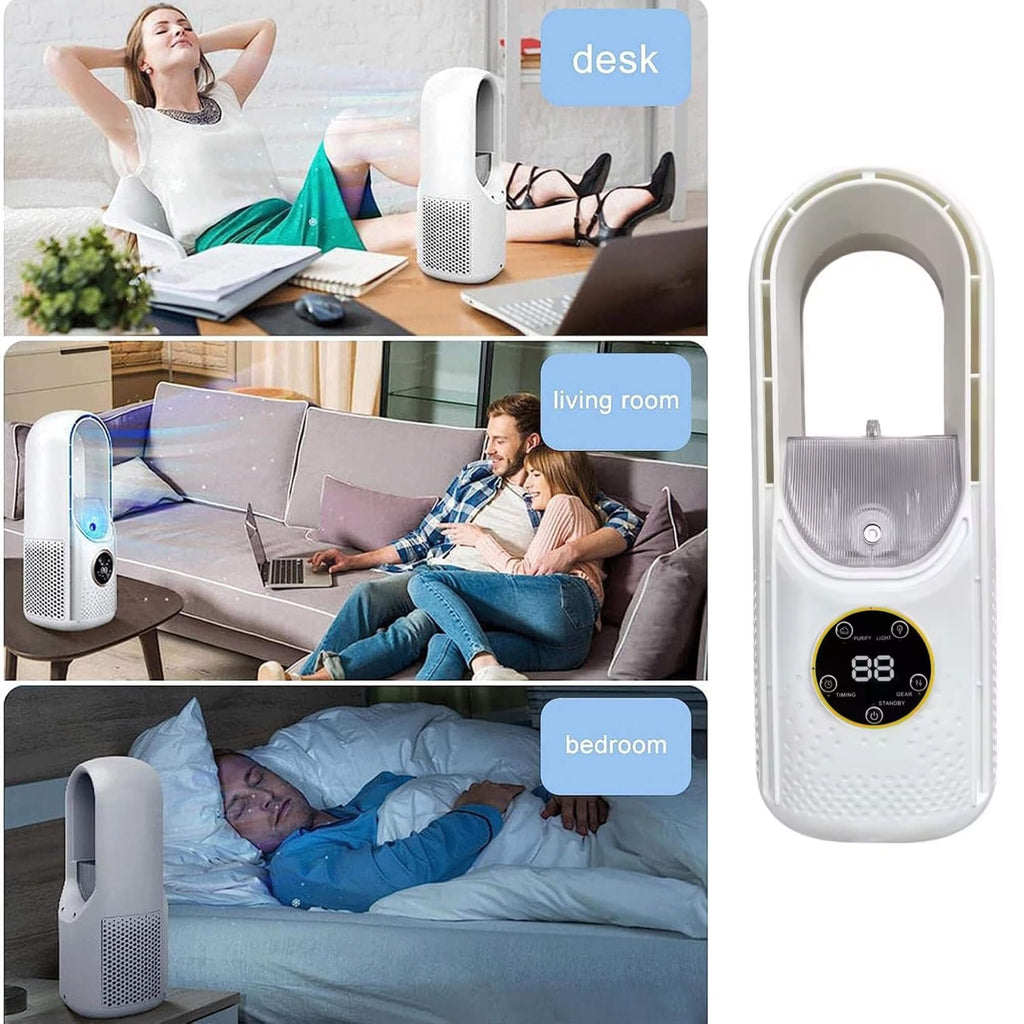 Hiljainen siivetön kannettava ilmastointilaite — ergonominen muotoilu | Desfino