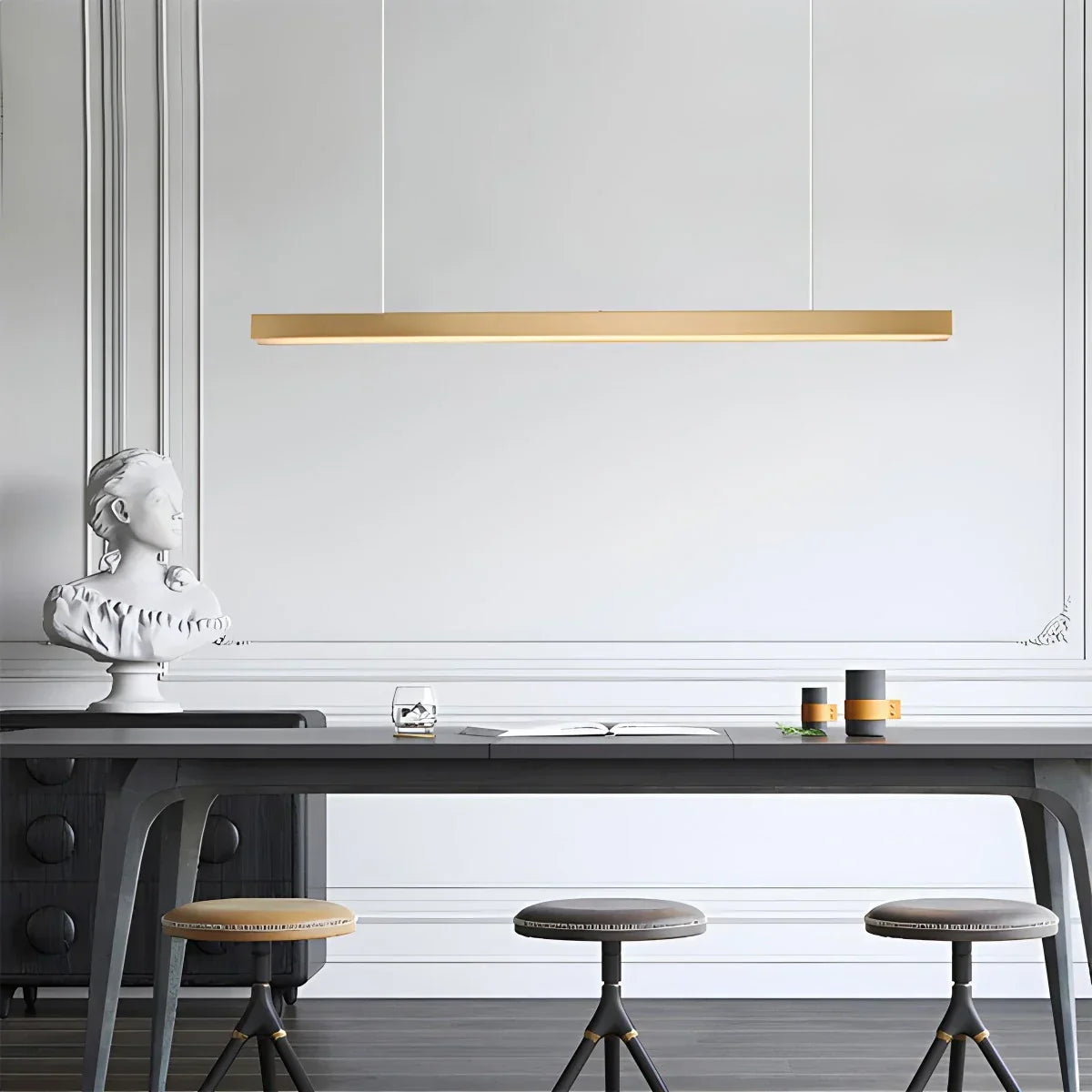 All Copper Minimalist Chandelier for Dining & Living Rooms | Desfino