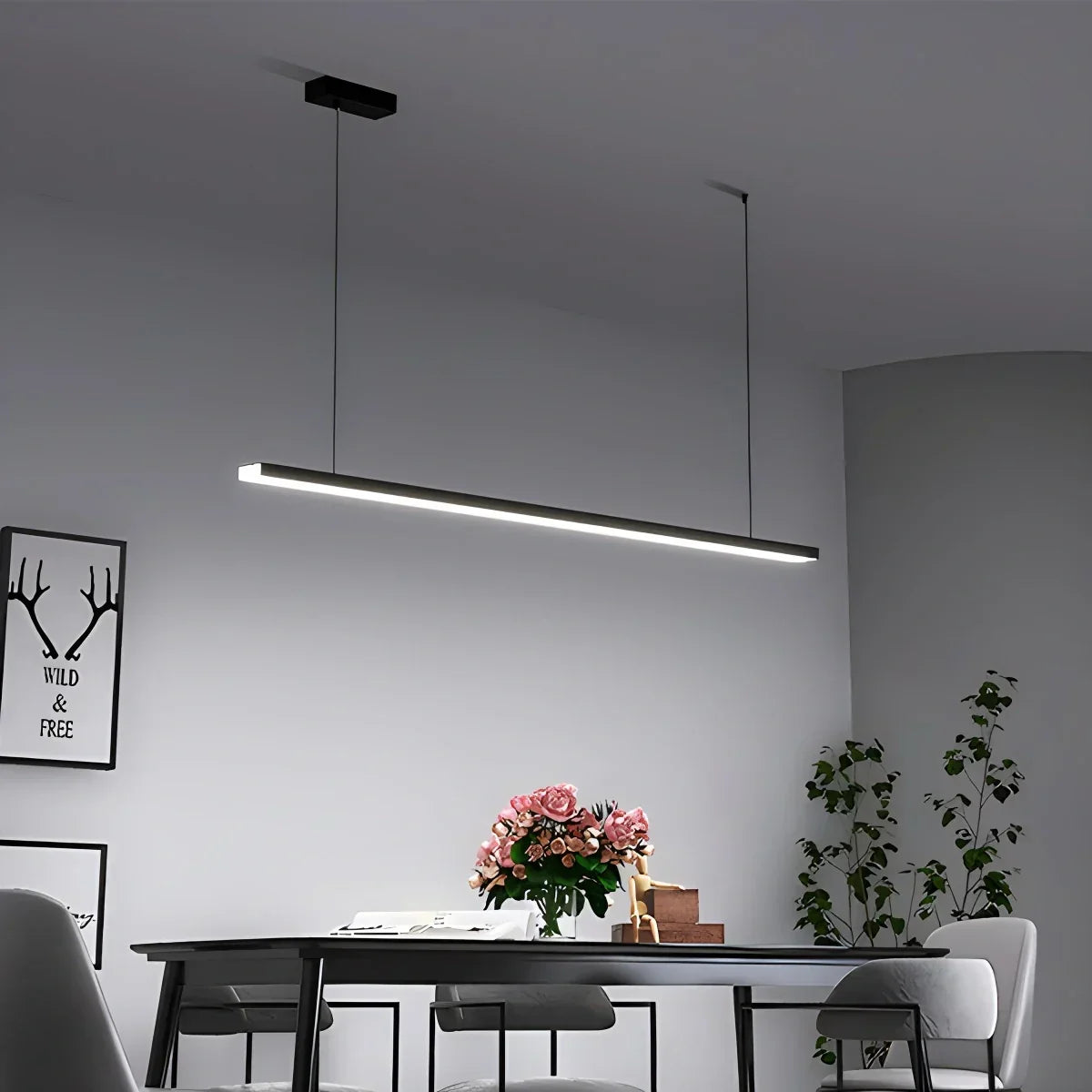 All Copper Minimalist Chandelier for Dining & Living Rooms | Desfino