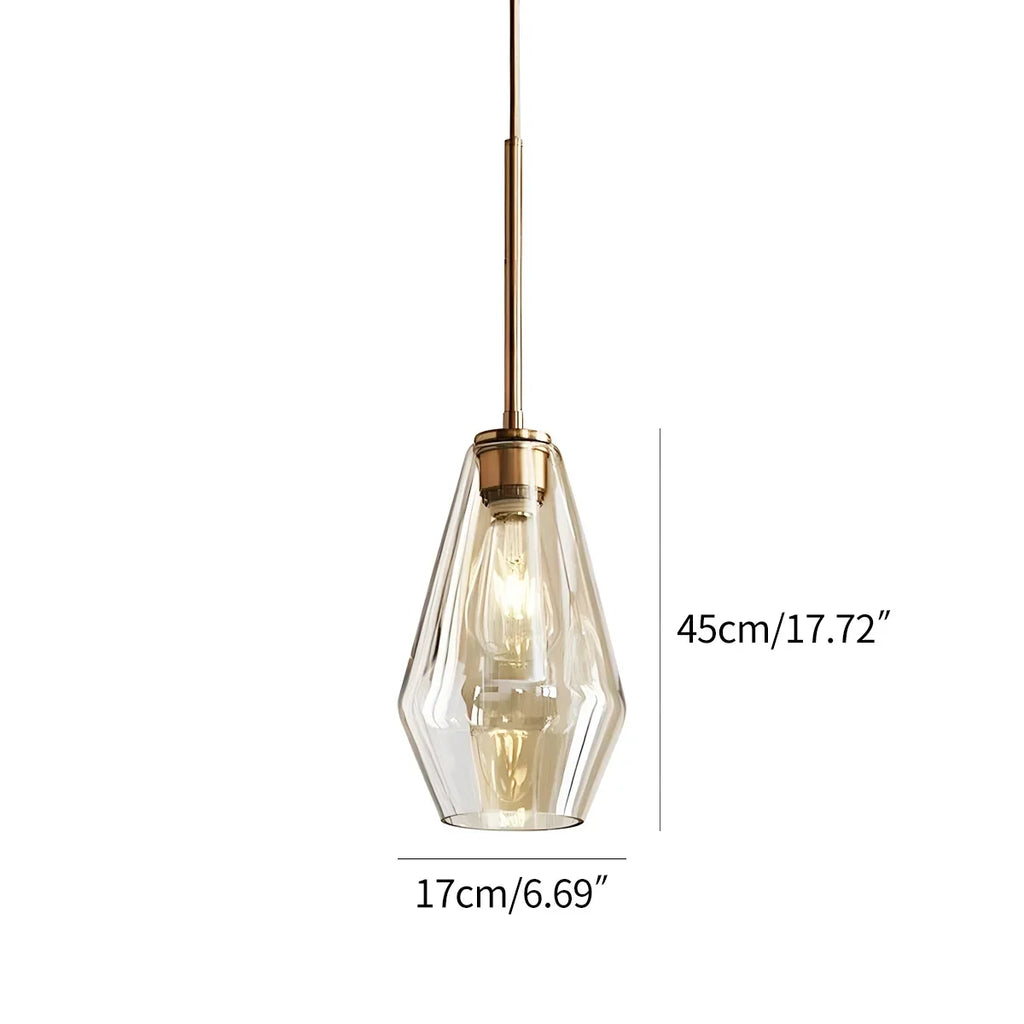 Hailie Clear Glass Pendant Light for Kitchen | Desfino