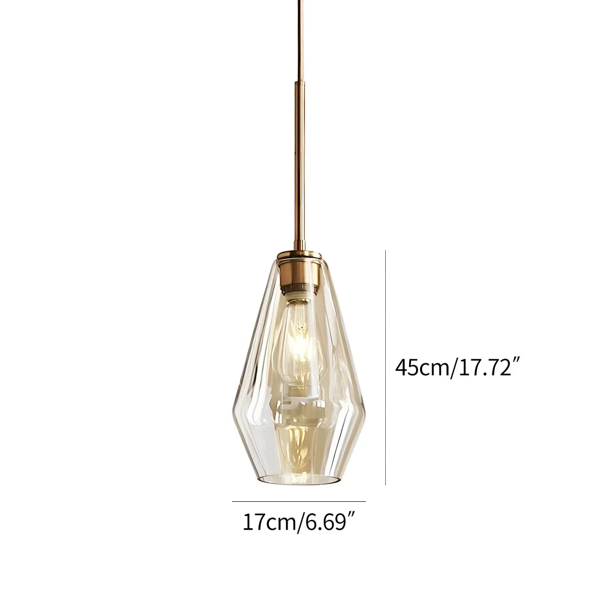 Hailie Clear Glass Pendant Light for Kitchen | Desfino
