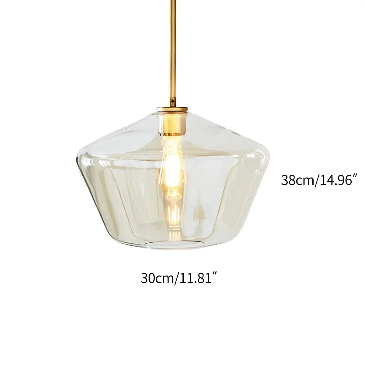 Hailie Clear Glass Pendant Light for Kitchen | Desfino