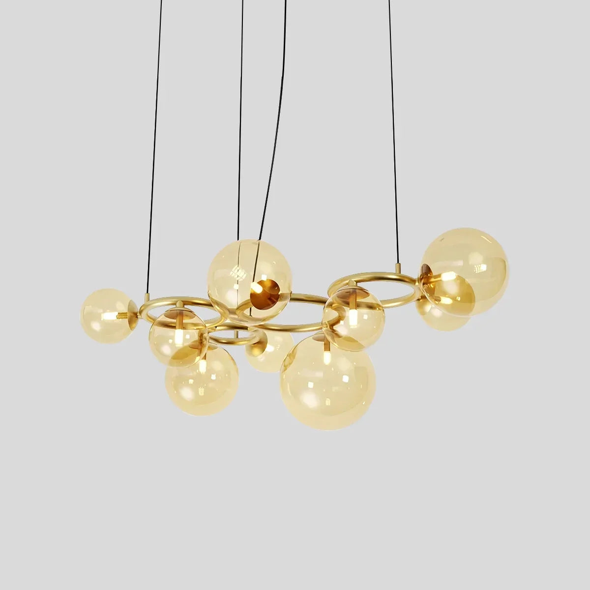 Luxurious Single-Tone Glass Spheres Chandelier | Desfino