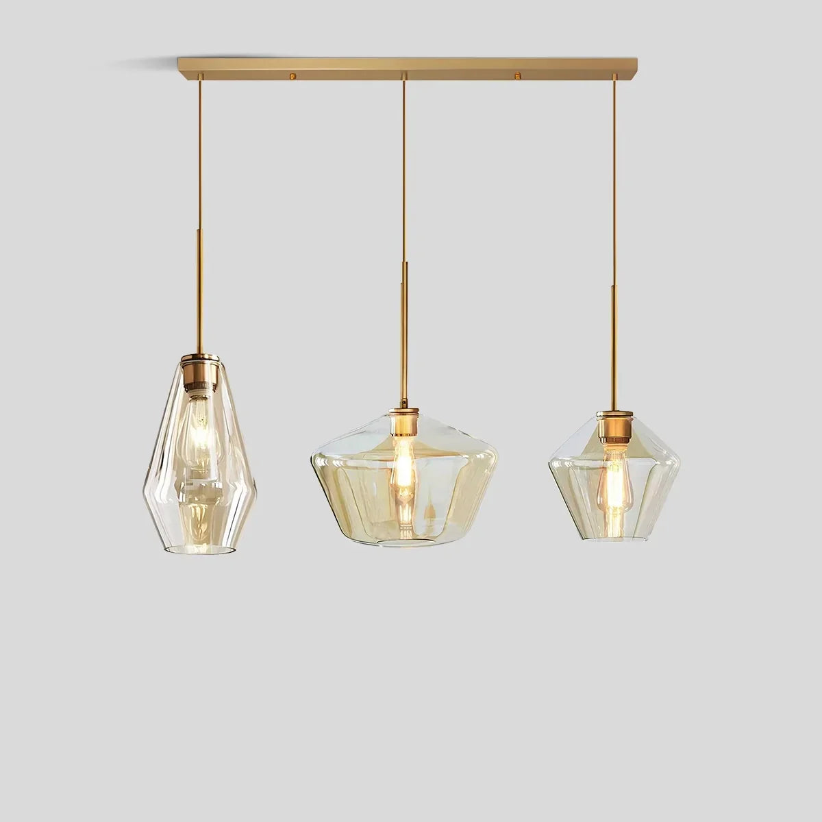 Hailie Clear Glass Pendant Light for Kitchen | Desfino