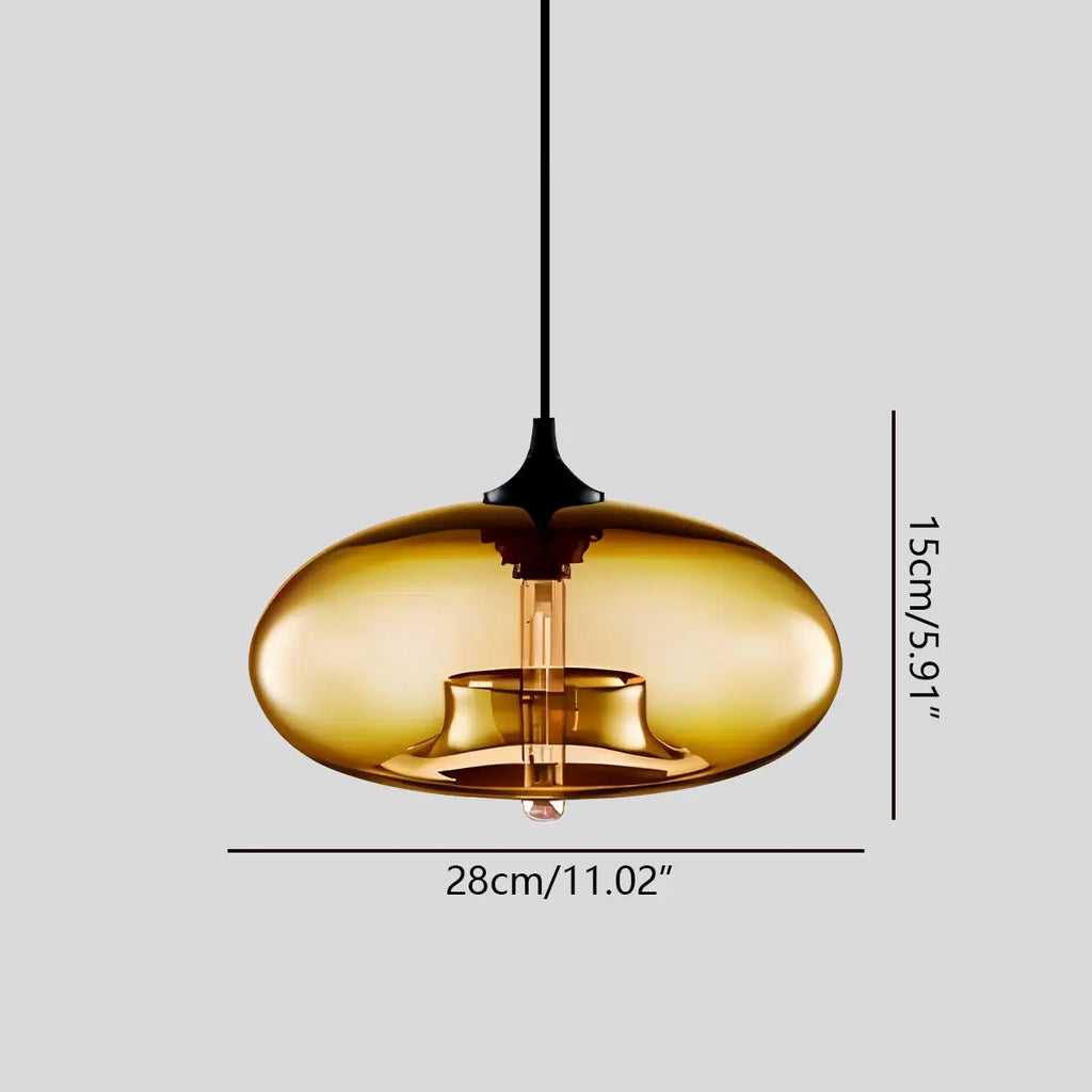 Bunte Glas-Hängeleuchte für den Essbereich | Desfino