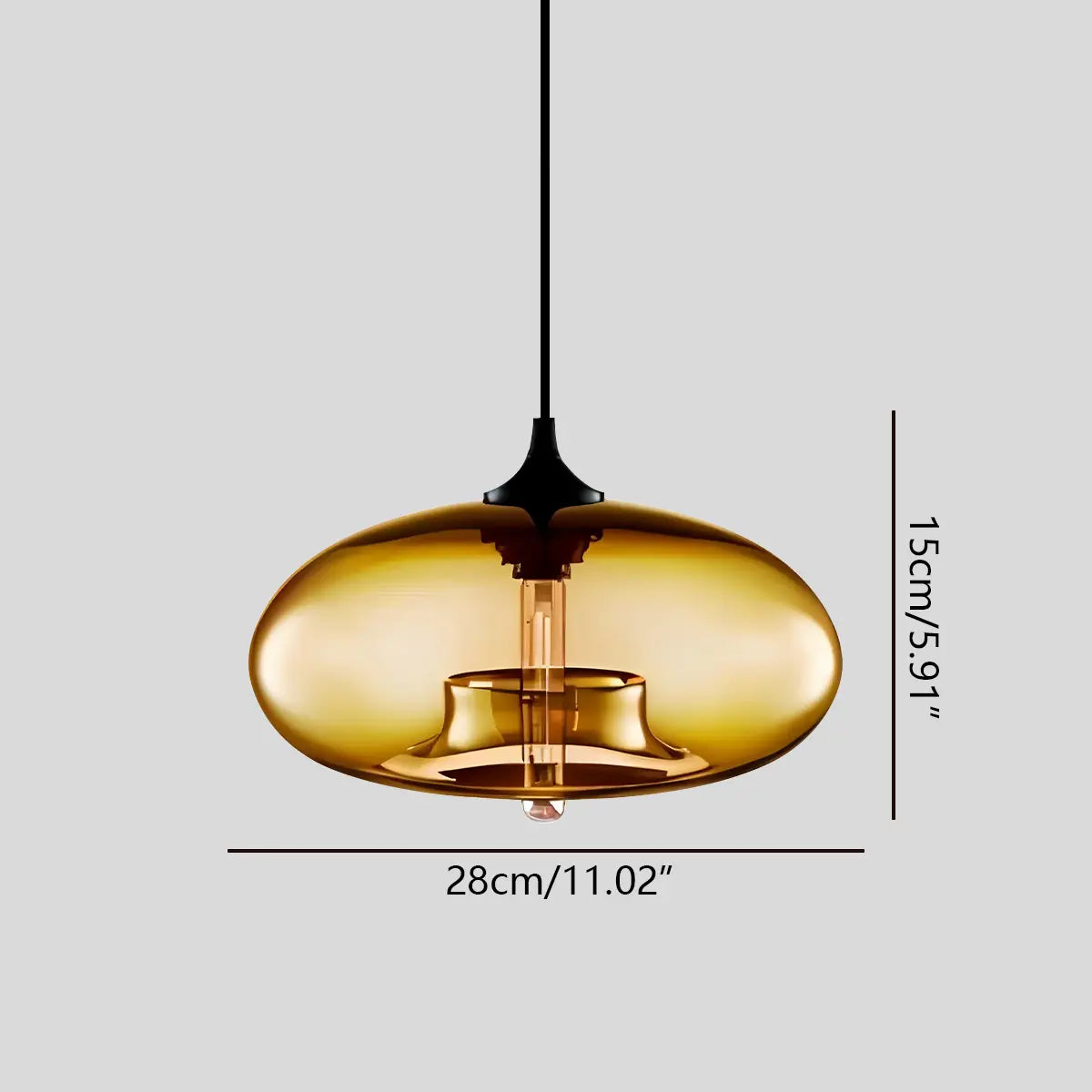 Bunte Glas-Hängeleuchte für den Essbereich | Desfino