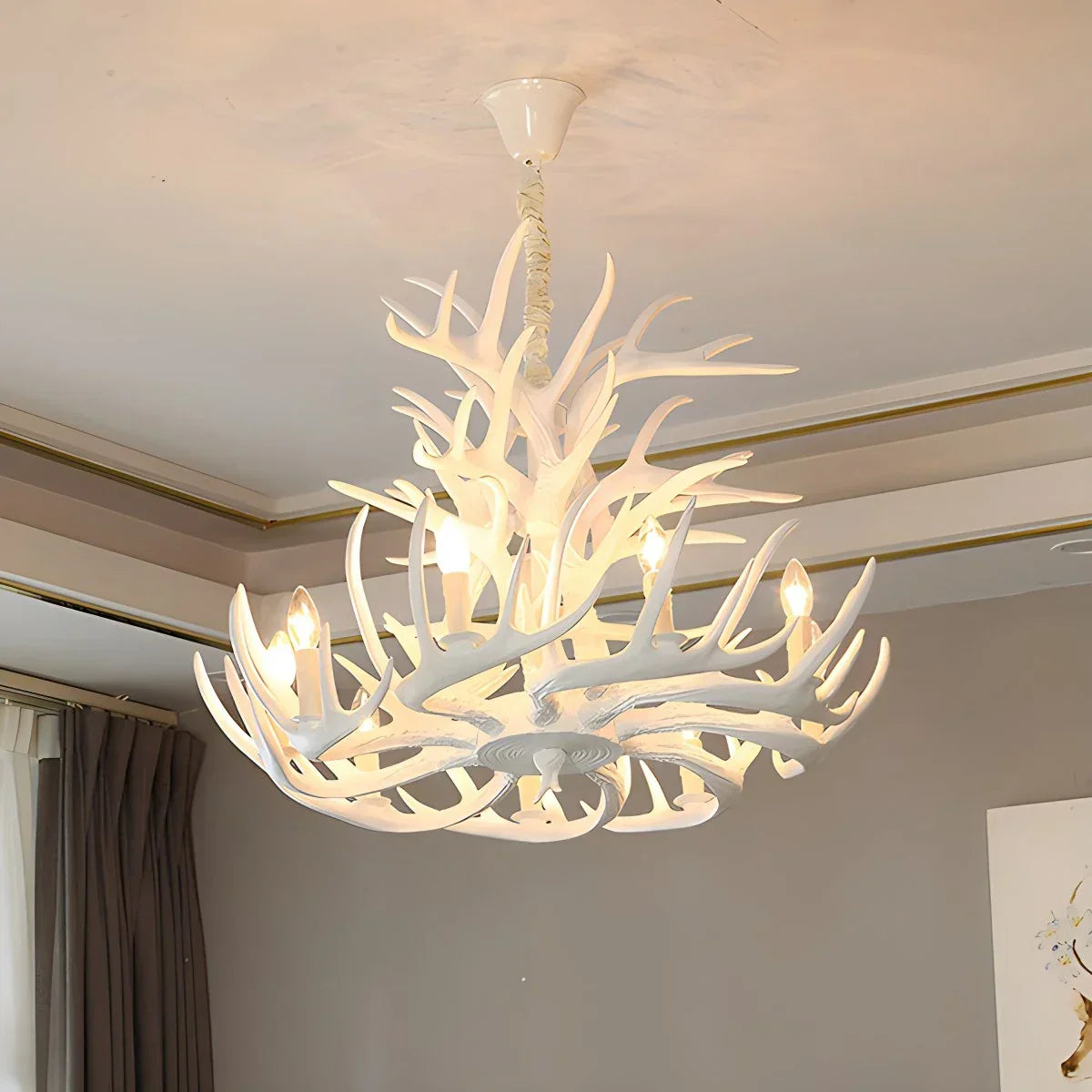Antler Shape Resin Chandelier for Living Room | Desfino