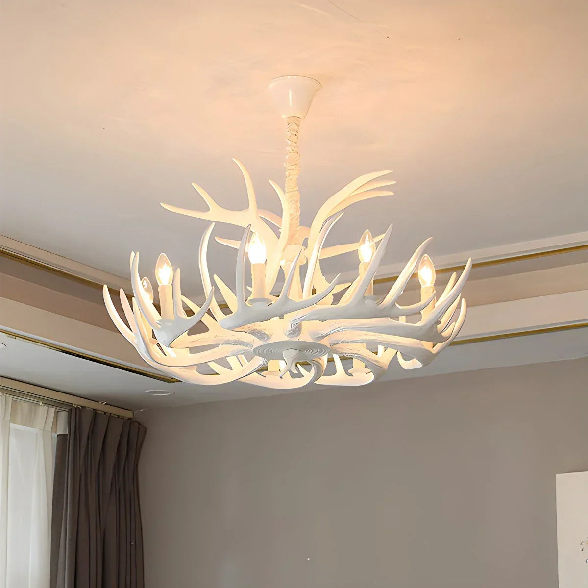 Antler Shape Resin Chandelier for Living Room | Desfino
